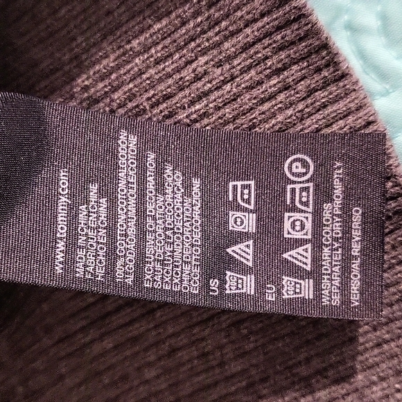 Tommy Hilfiger cable-knit sweater. Charcoal gray. Size M - Picture 7 of 11